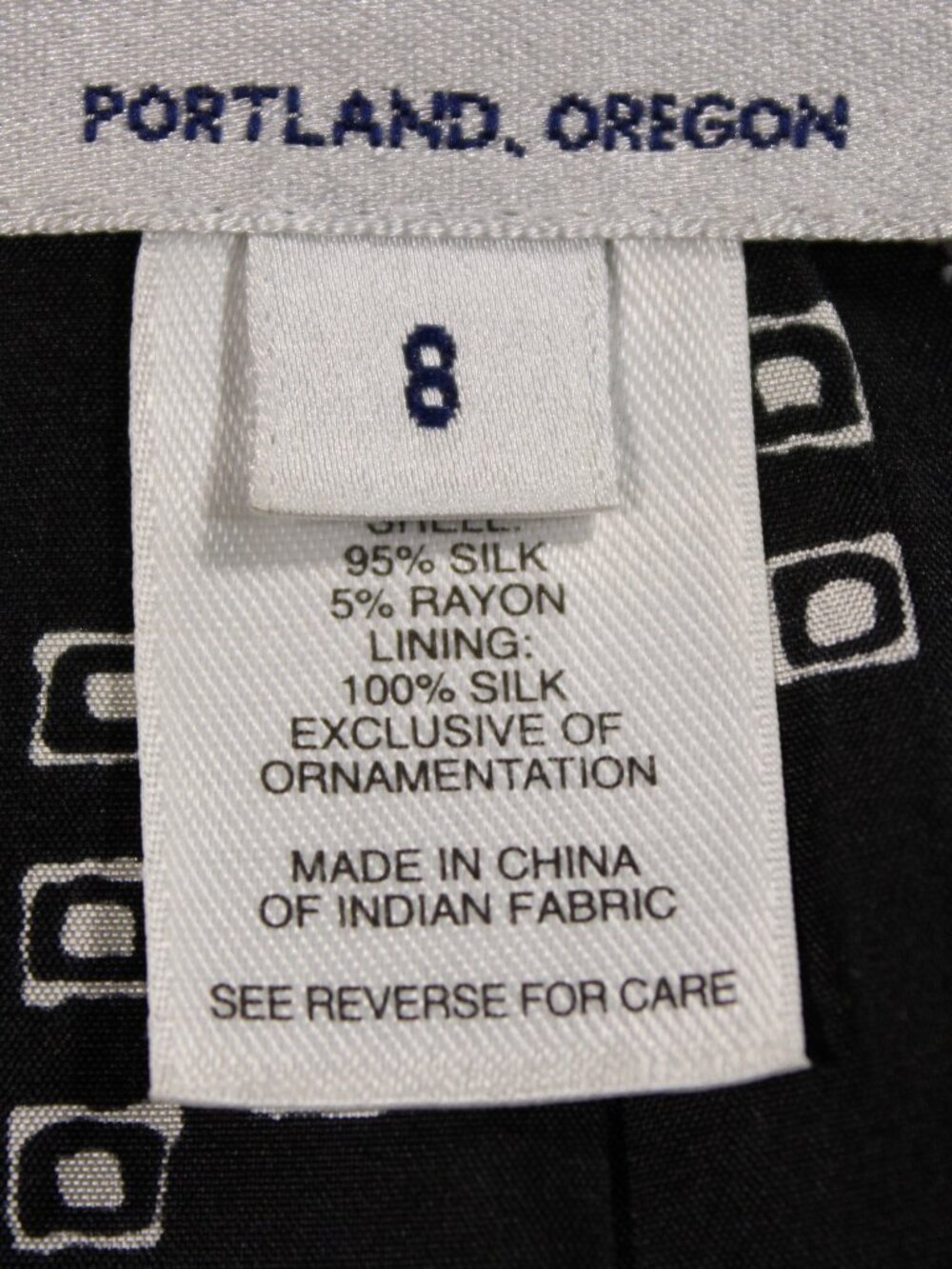 Pendleton 100% Silk Black and White Textured Tweed Jacket w/Leather Trim Blazer - Picture 14 of 16
